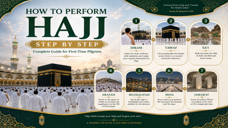How to Perform Hajj Step by Step Complete Guide for First-Time Pilgrims