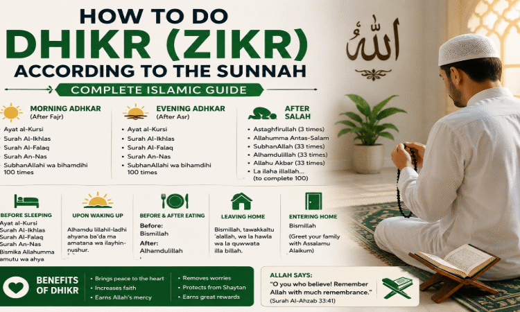  How to Do Dhikr (Zikr) According to the Sunnah: Complete Islamic Guide