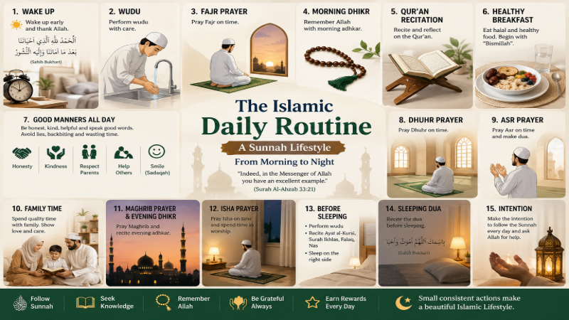 Islamic Daily Routine: A Sunnah Lifestyle from Morning to Night